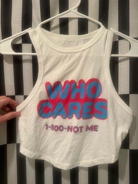 “WHO CARES” Crop Tank